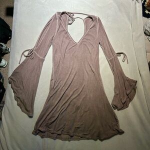 American Eagle Outfitters Mauve Long Sleeve Dress